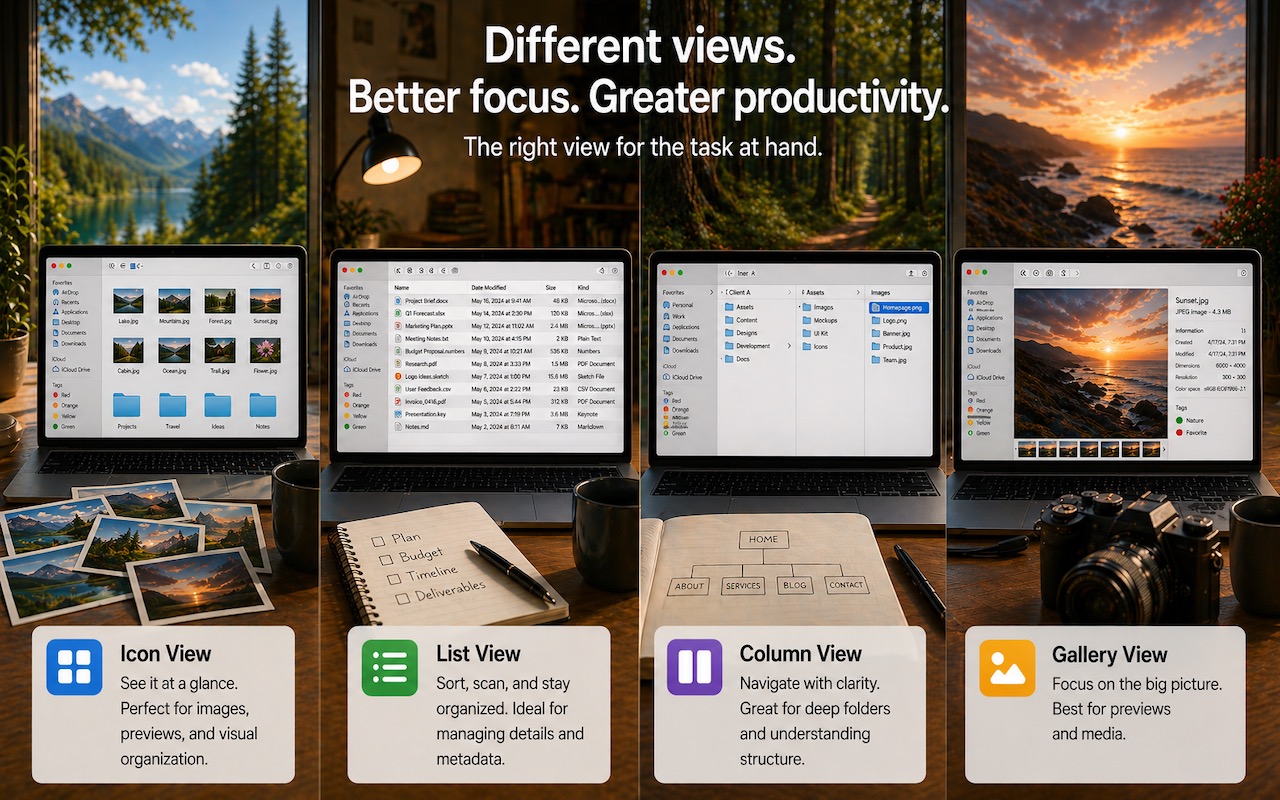 Featured image for “Get to Your Files Faster by Choosing the Best Finder View”
