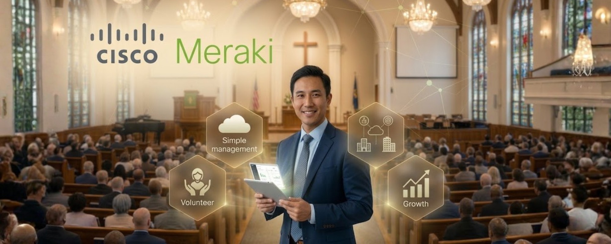 Featured image for “5 Benefits of Cisco Meraki for Houses of Worship”